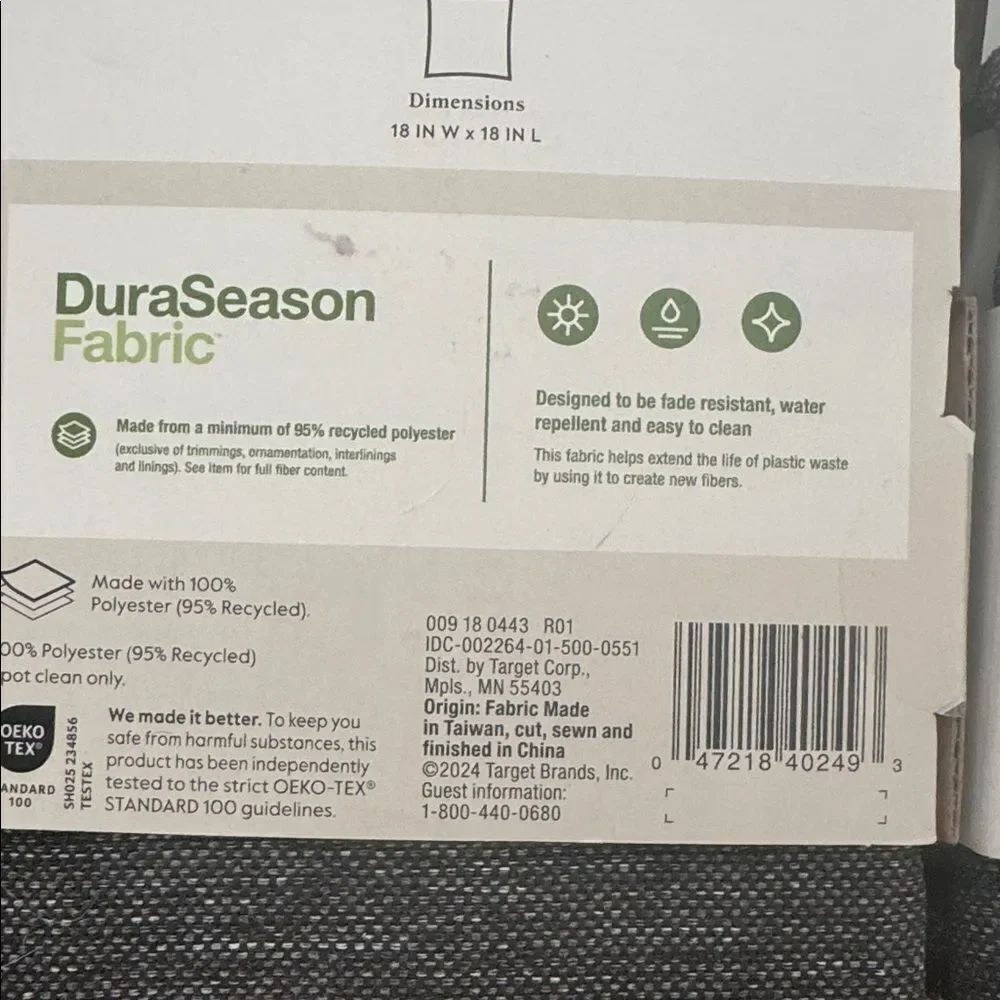 Threshold Gray Outdoor Pillow Cover Set - Picture 3 of 4